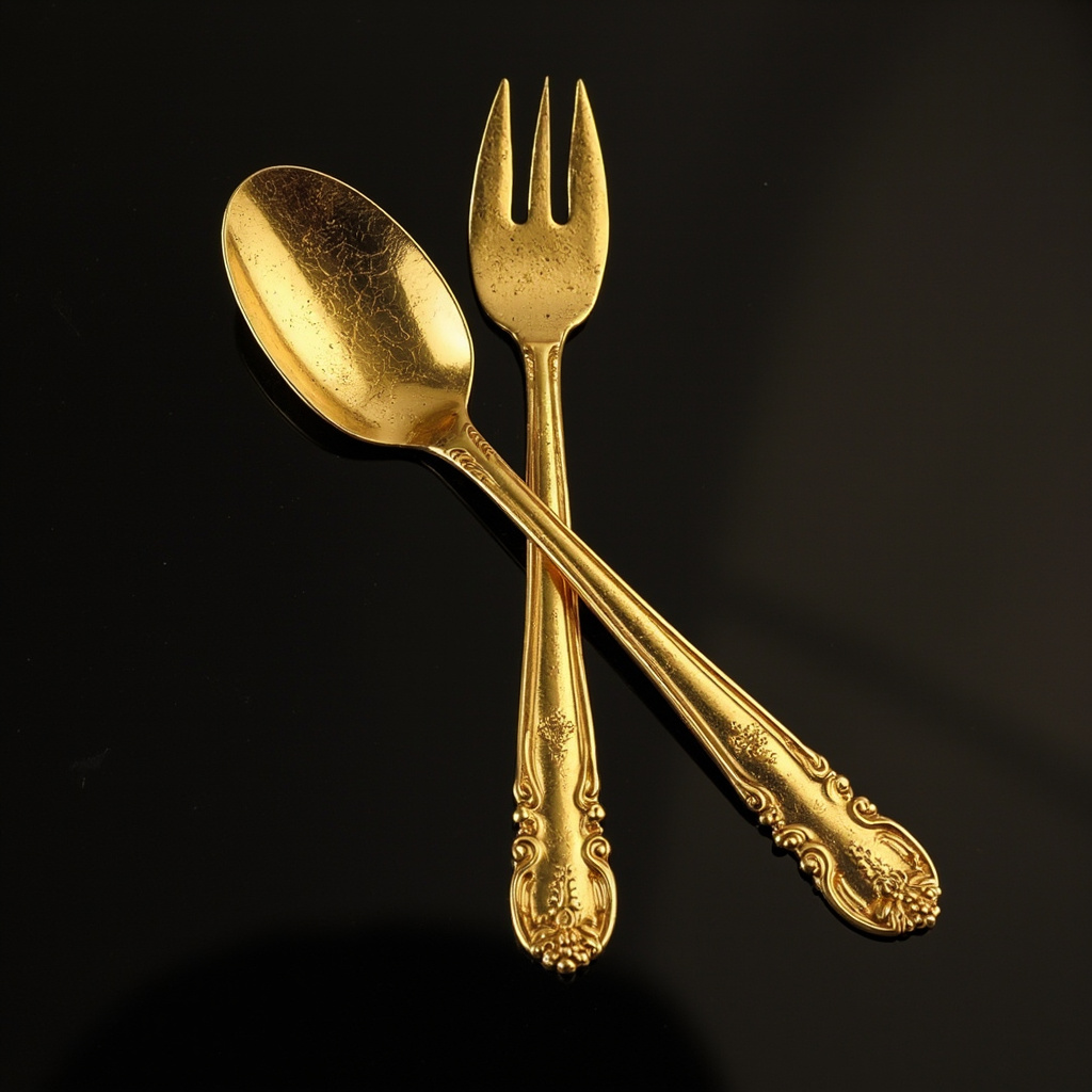 餐具仿电镀金