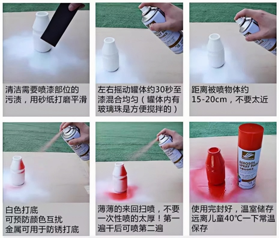 罐装油漆，自动手喷涂使用方法