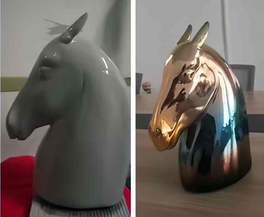 陶瓷电镀漆面，陶器镜面喷镀层