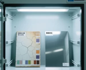 普通油漆与氟碳漆老化测试对比