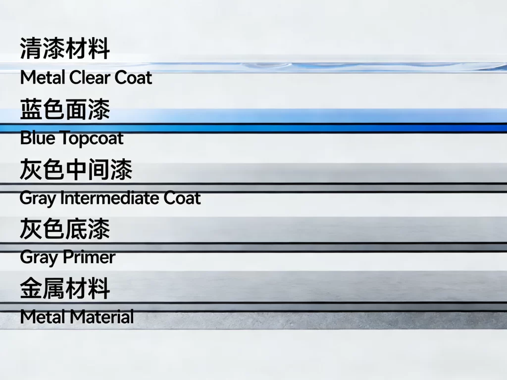 优质油漆的施步骤，涂层结构