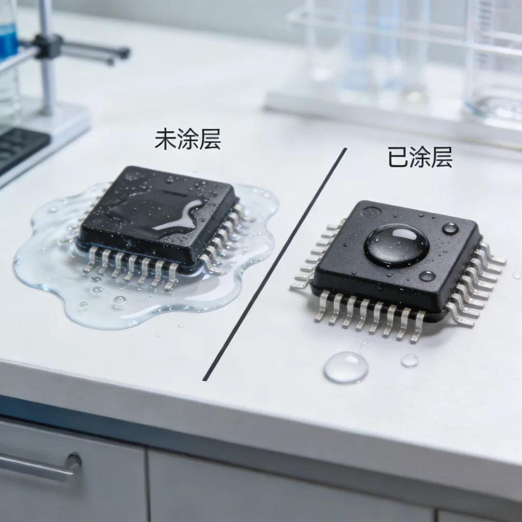 喷涂纳米涂层与无纳米涂层效果对比