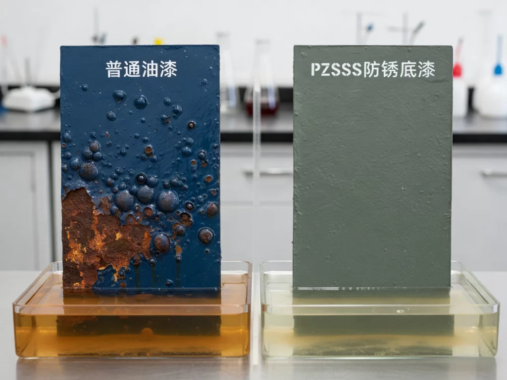 油漆防腐蚀效果对比，普通油漆与防锈底漆涂层比较