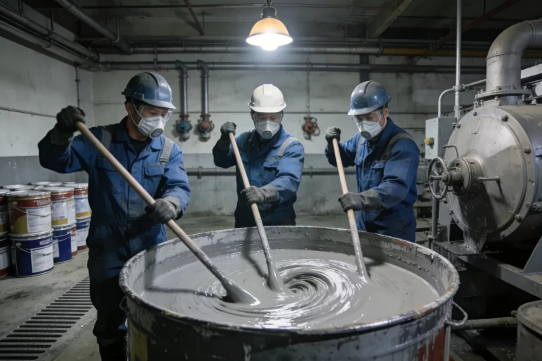 涂料油漆进行混合搅拌