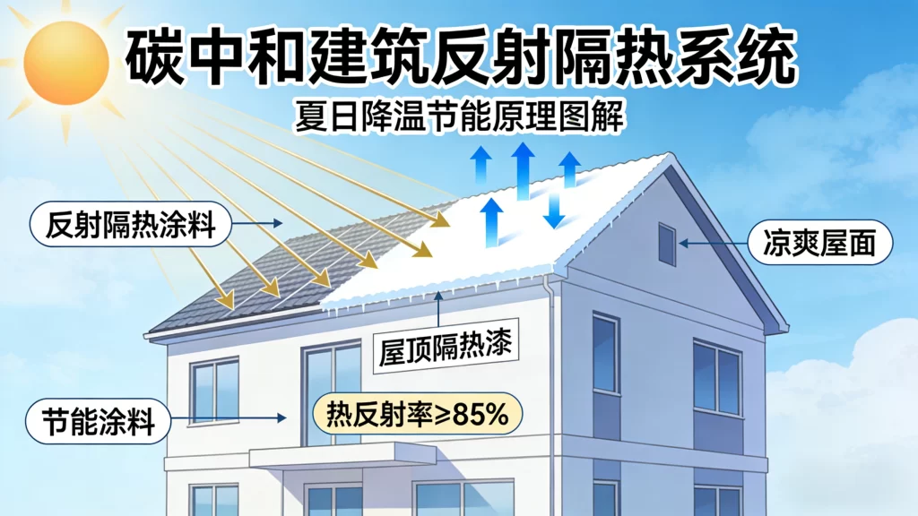 碳中和建筑反射隔热系统原理图
