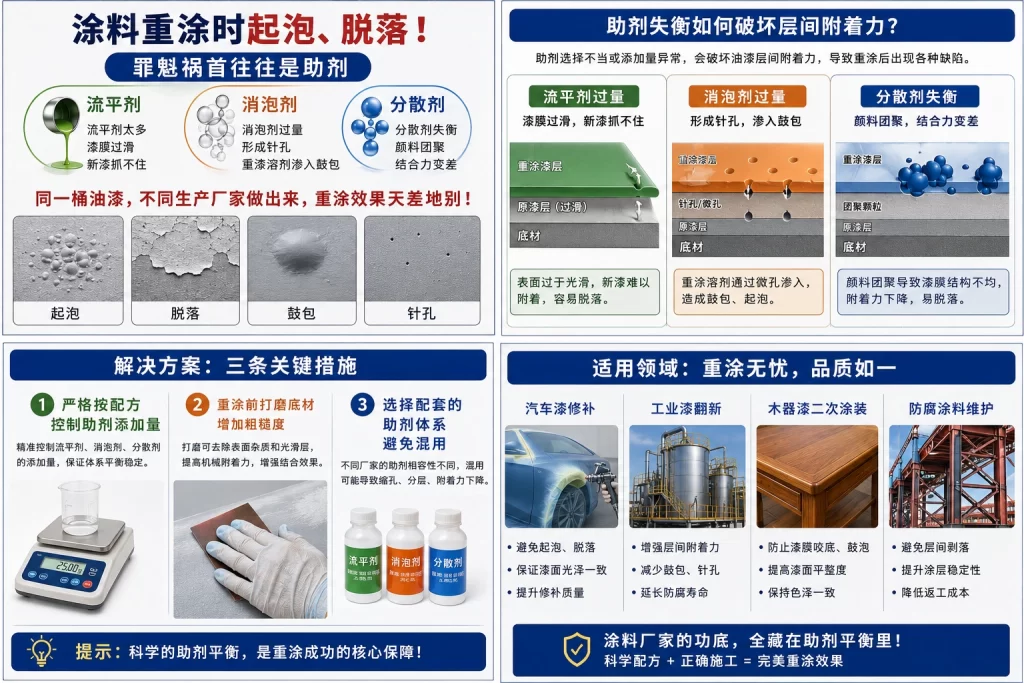 二次喷涂油漆出现脱漆，起泡的原因分析和解决方案