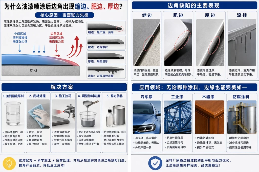 油漆喷涂边角出现售后问题原因及解决方法