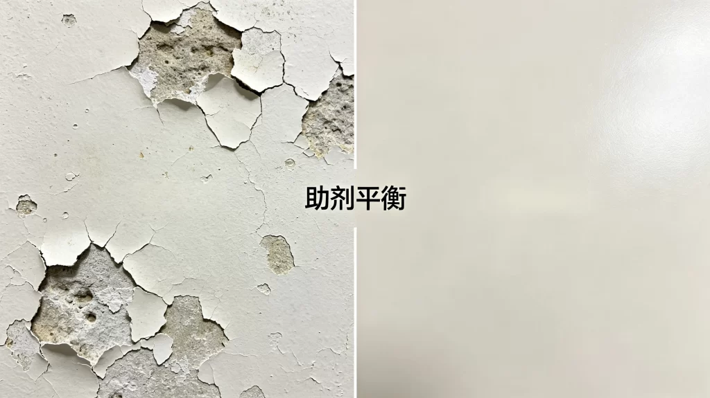 涂料油漆起裂脱漆，助剂平衡后的漆面效果