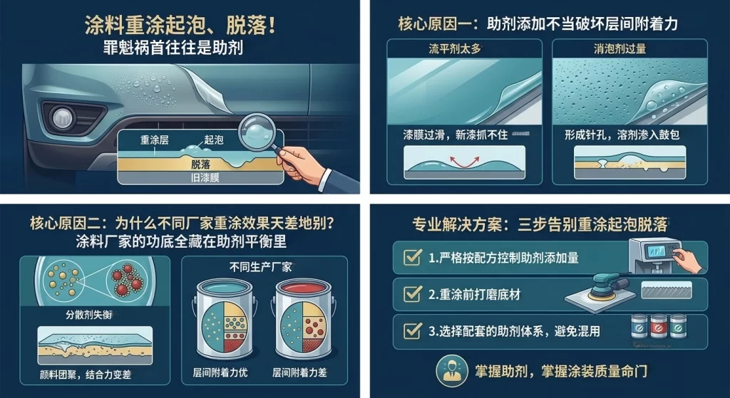涂料老旧新漆在重新涂刷后起泡，脱落的原因和解决方法