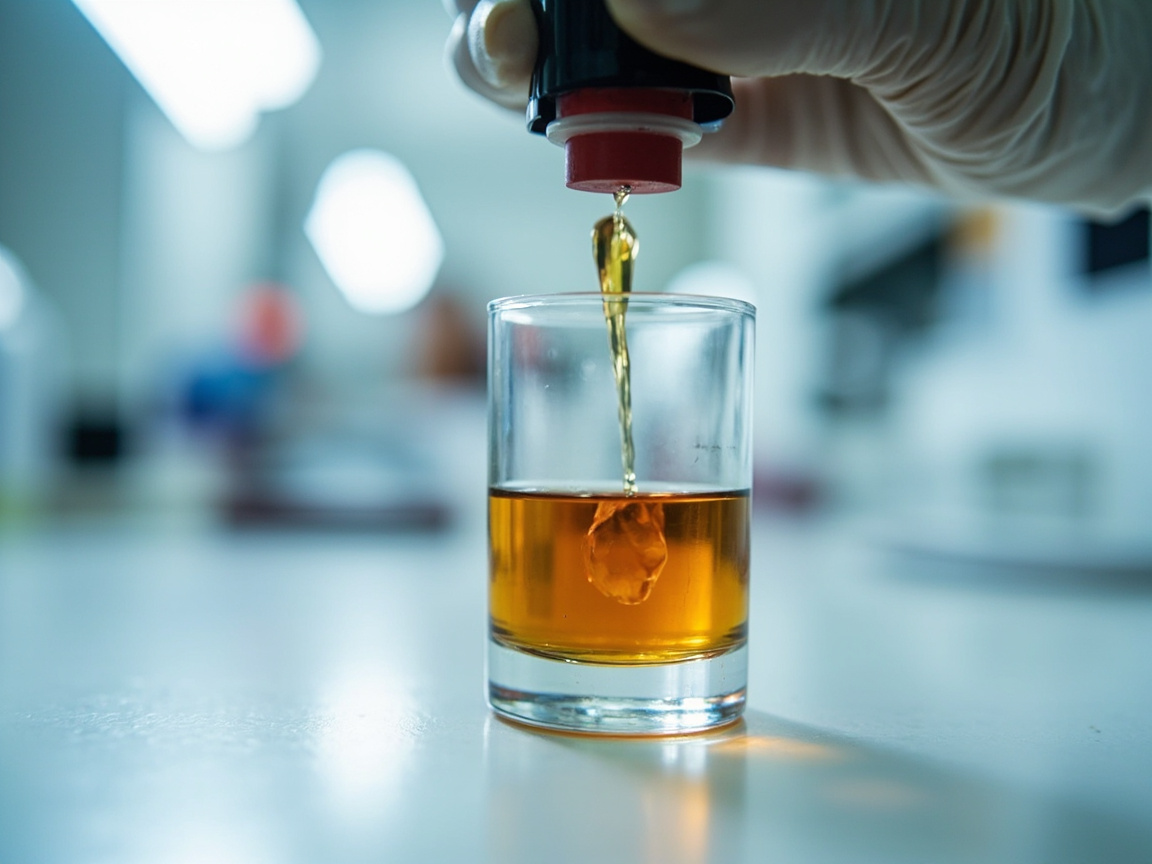 聚氨酯清漆双组分混合与脂肪族固化剂样品特写