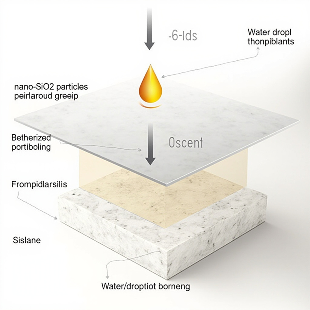 Marble and Stone Anti-Stain Oil-Proof Nano Protector: From Capillary Pore Sealin