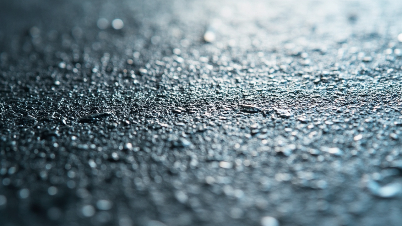 Copertina: texture a lucentezza metallica della sezione di rivestimento inorganico zincante a silicato a base d'acqua