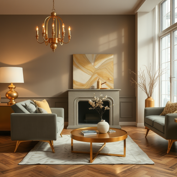 金黄色油漆涂料家居应用